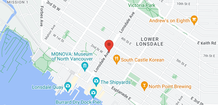 map of 404 212 LONSDALE AVENUE